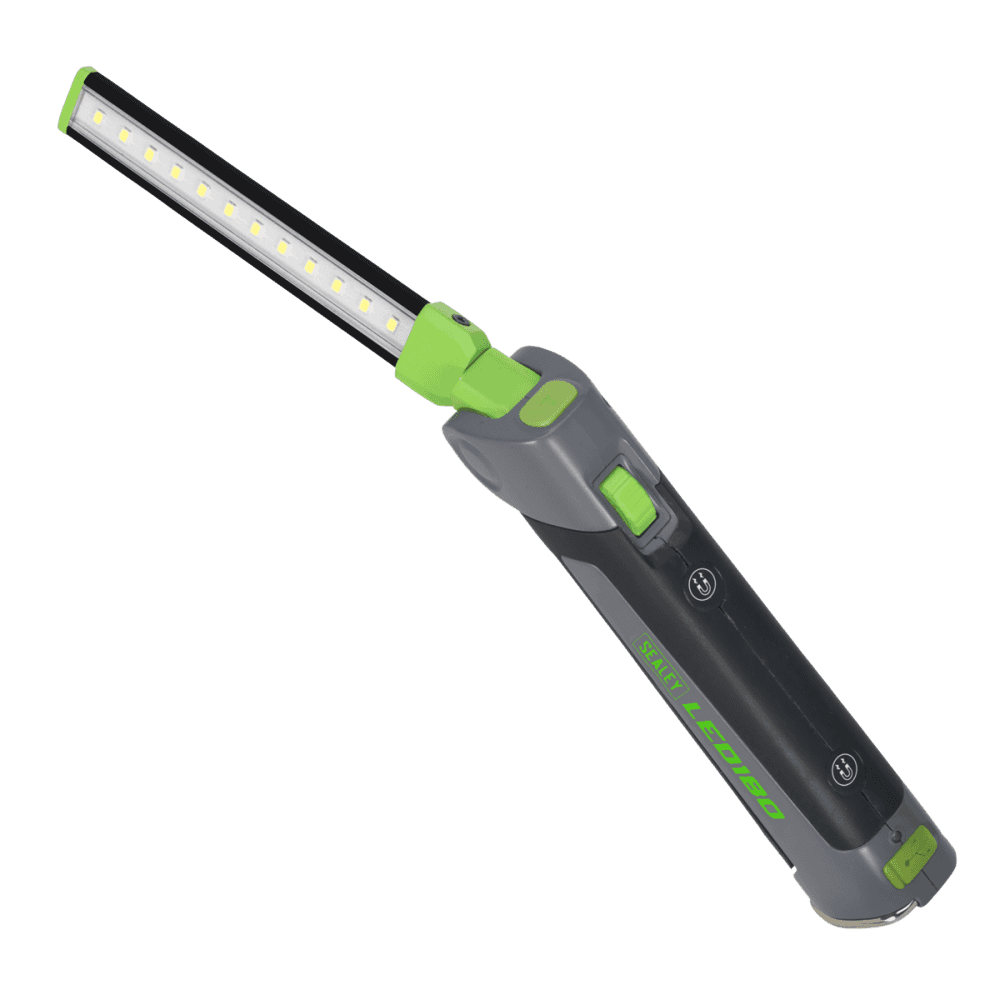 Sealey Rechargeable Slim Folding Inspection Lamp 12 + 1 SMD LED Lithium-ion Model No- LED180