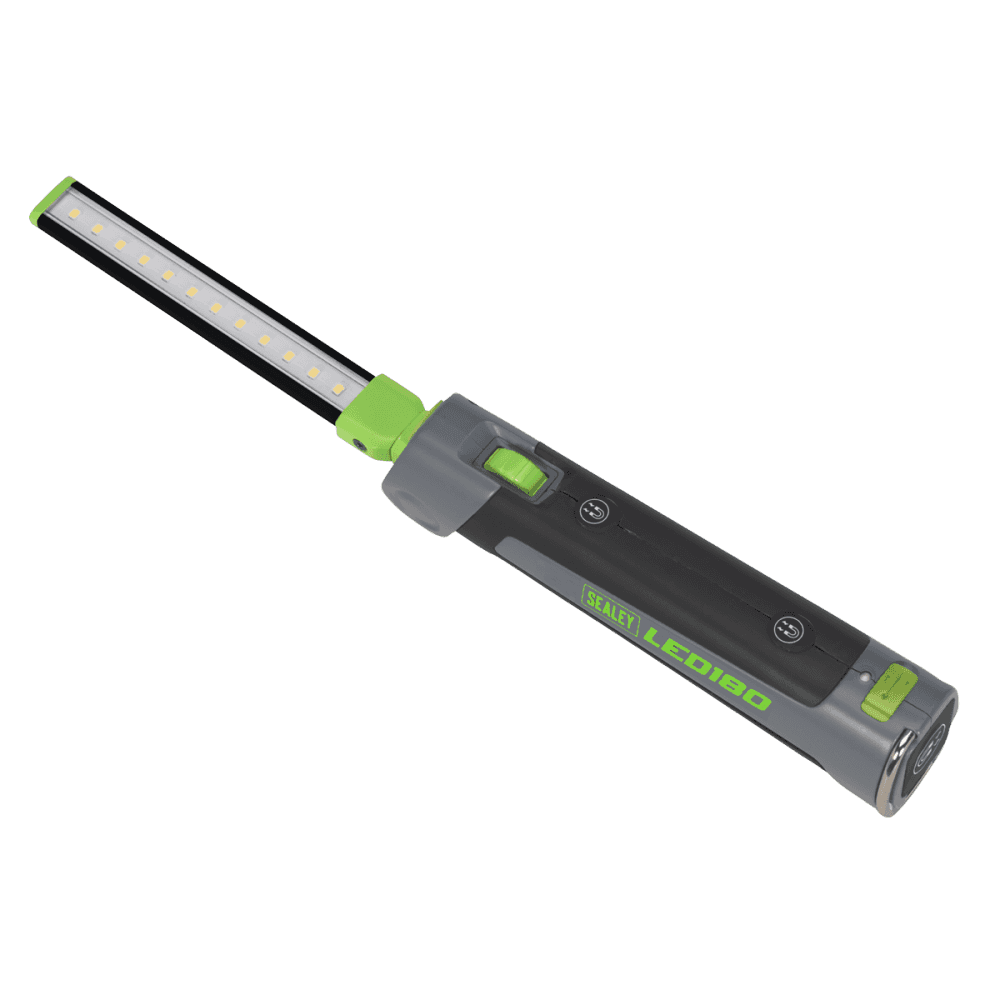 Sealey Rechargeable Slim Folding Inspection Lamp 12 + 1 SMD LED Lithium-ion Model No- LED180