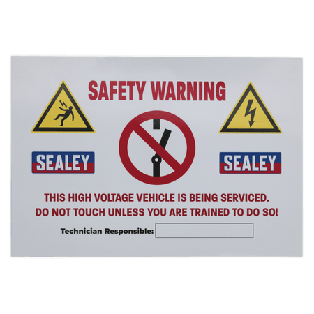 Sealey Hybrid/Electric Vehicle Warning Sign Model No- HYBRIDSIGN