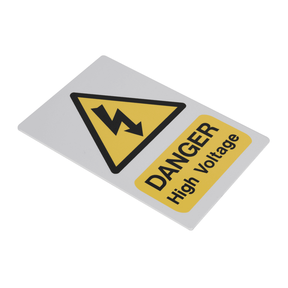 Sealey High Voltage Warning Sign 200 x 300mm Model No- HVSA4