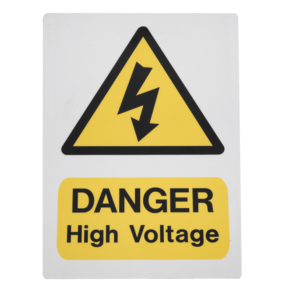 Sealey High Voltage Warning Sign 200 x 300mm Model No- HVSA4