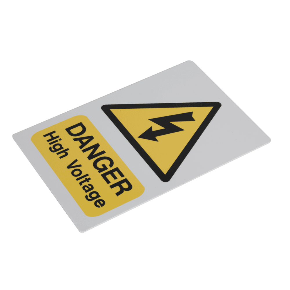 Sealey High Voltage Warning Sign 200 x 300mm Model No- HVSA4