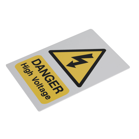 Sealey High Voltage Warning Sign 200 x 300mm Model No- HVSA4