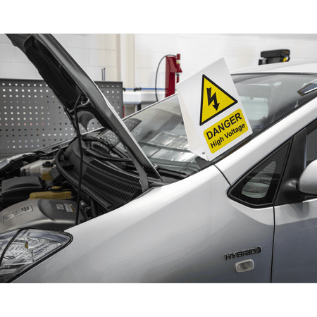 Sealey High Voltage Warning Sign 200 x 300mm Model No- HVSA4