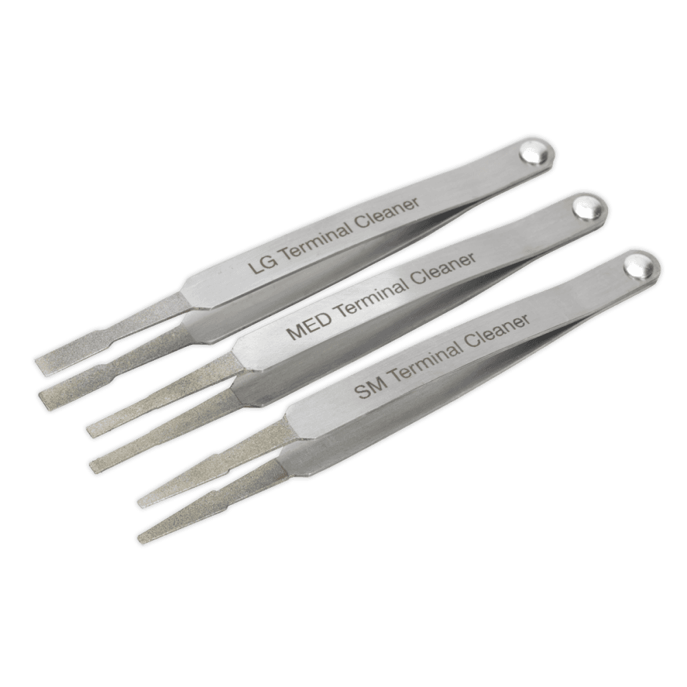Sealey Terminal Cleaner Set 3pc - Diamond Grip Model No- VS9202