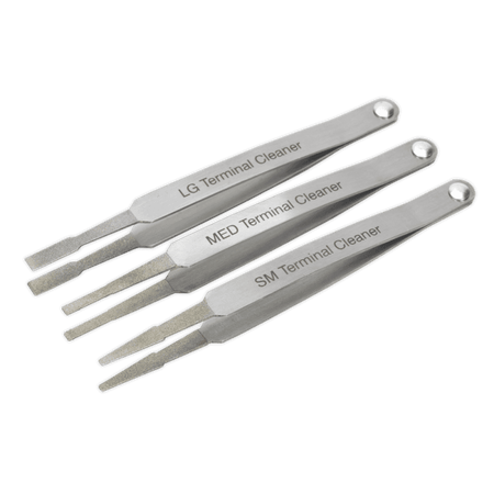 Sealey Terminal Cleaner Set 3pc - Diamond Grip Model No- VS9202