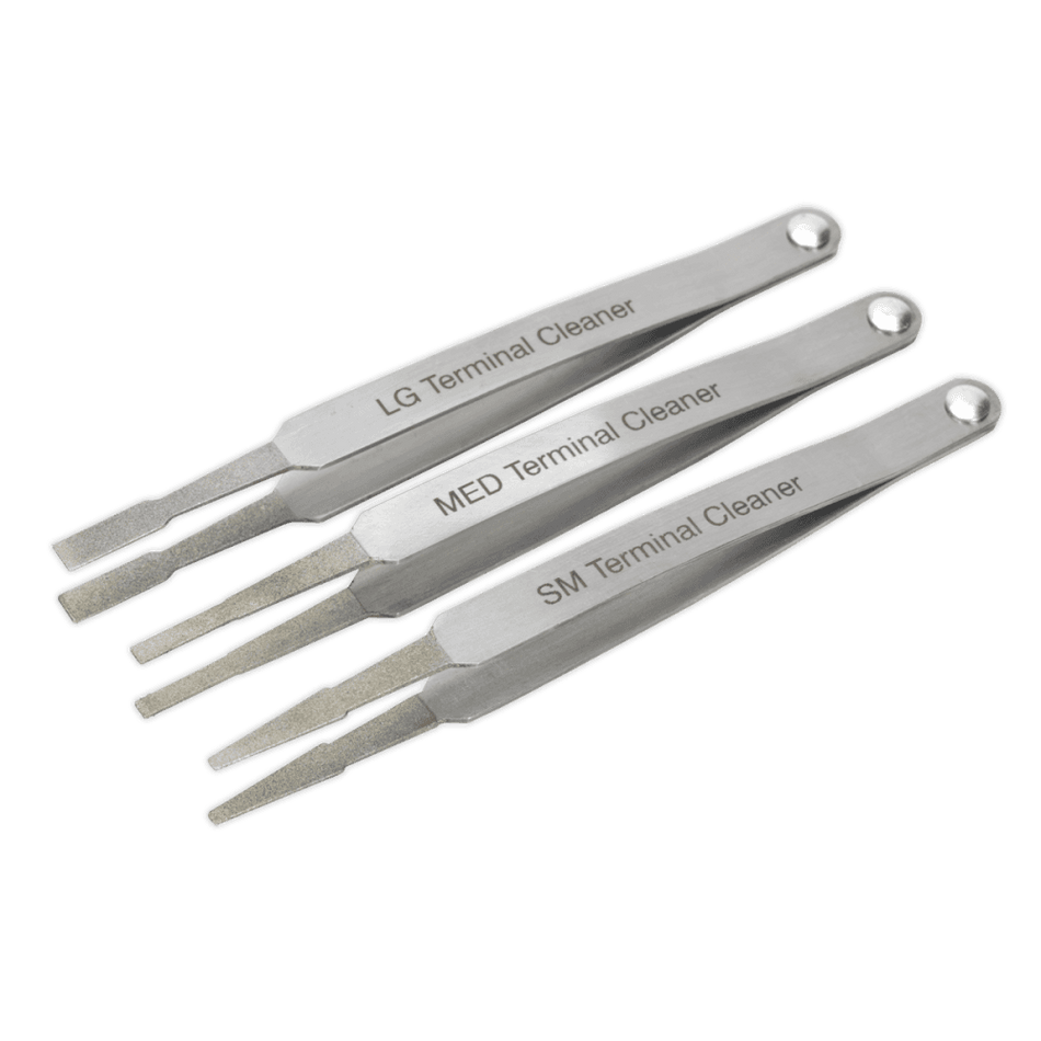 Sealey Terminal Cleaner Set 3pc - Diamond Grip Model No- VS9202