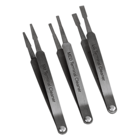 Sealey Terminal Cleaner Set 3pc - Diamond Grip Model No- VS9202