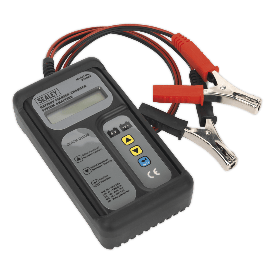 Sealey Digital Battery & Alternator Tester 6-12V Battery 6, 12, 24V Alternator Model No-BT2002