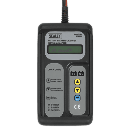 Sealey Digital Battery & Alternator Tester 6-12V Battery 6, 12, 24V Alternator Model No-BT2002