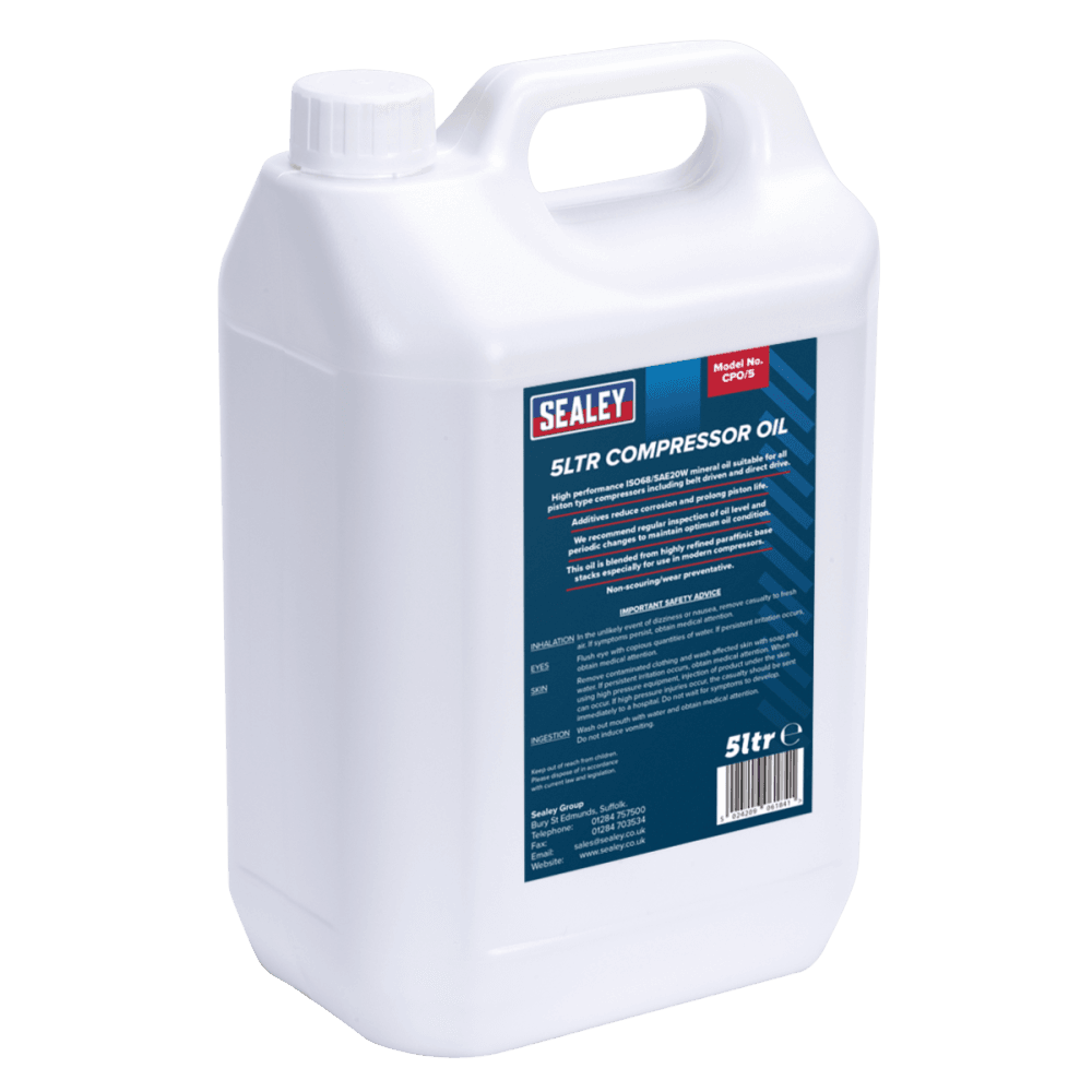 Sealey Compressor Oil 5ltr Model No-CPO/5