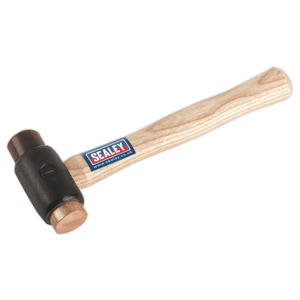 Sealey Copper/Rawhide Faced Hammer 1.5lb Hickory Shaft Model No-CRF15