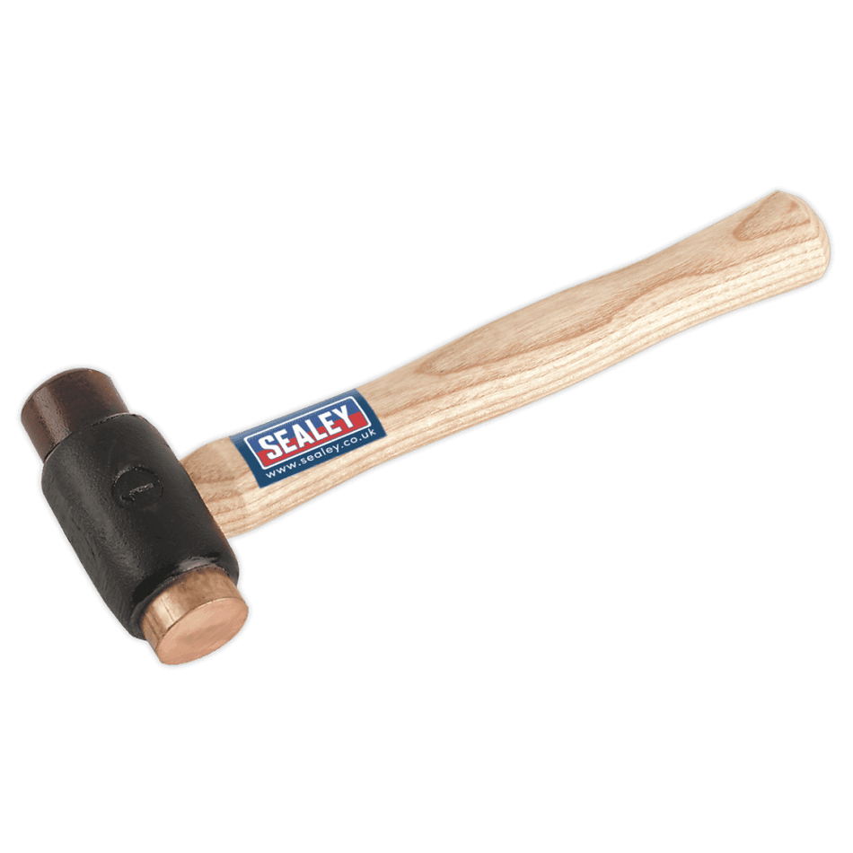 Sealey Copper/Rawhide Faced Hammer 1.5lb Hickory Shaft Model No-CRF15