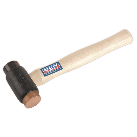 Sealey Copper/Rawhide Faced Hammer 2.25lb Hickory Shaft Model No-CRF25