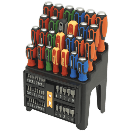 Siegen Hammer-Thru Screwdriver, Bit & Nut Driver Set 61pc Model No- S01153
