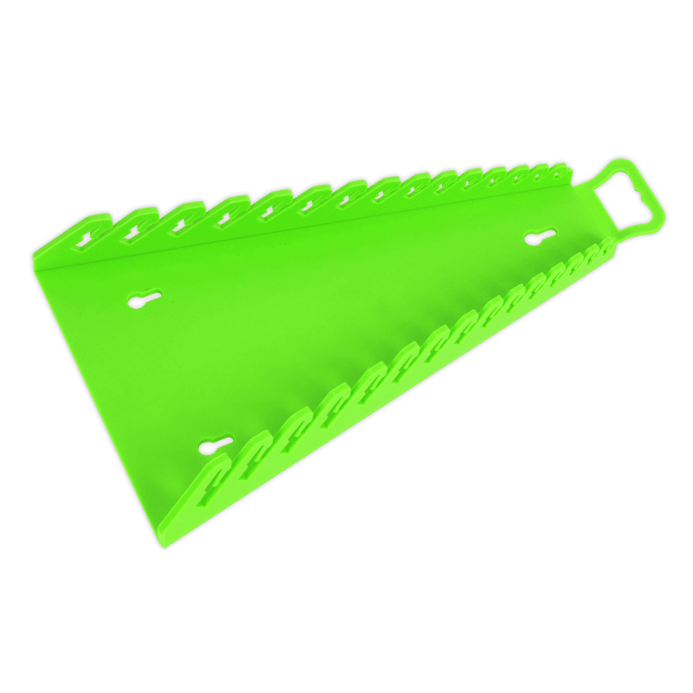 Sealey Reverse Spanner Rack Capacity 15 Spanners Hi-Vis Green Model No- WR09HV