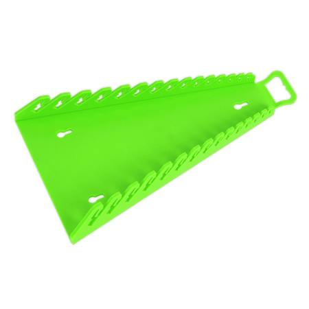 Sealey Reverse Spanner Rack Capacity 15 Spanners Hi-Vis Green Model No- WR09HV