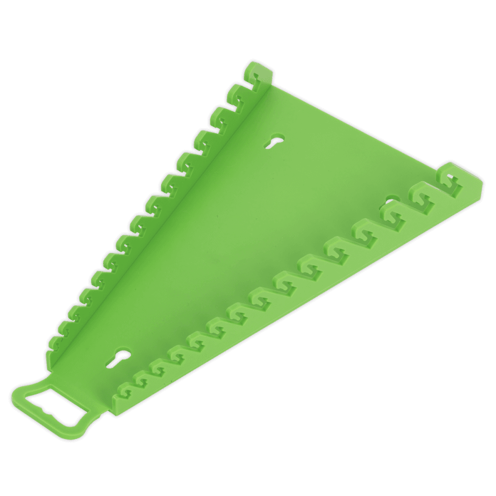 Sealey Reverse Spanner Rack Capacity 15 Spanners Hi-Vis Green Model No- WR09HV