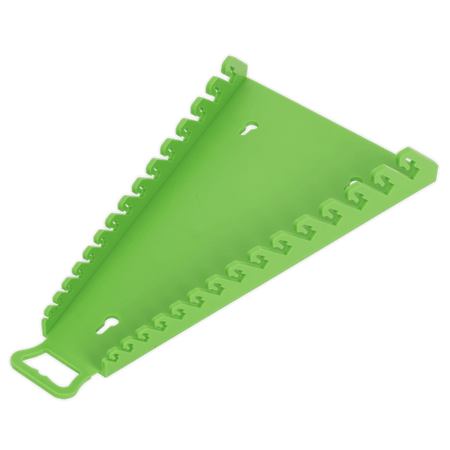 Sealey Reverse Spanner Rack Capacity 15 Spanners Hi-Vis Green Model No- WR09HV