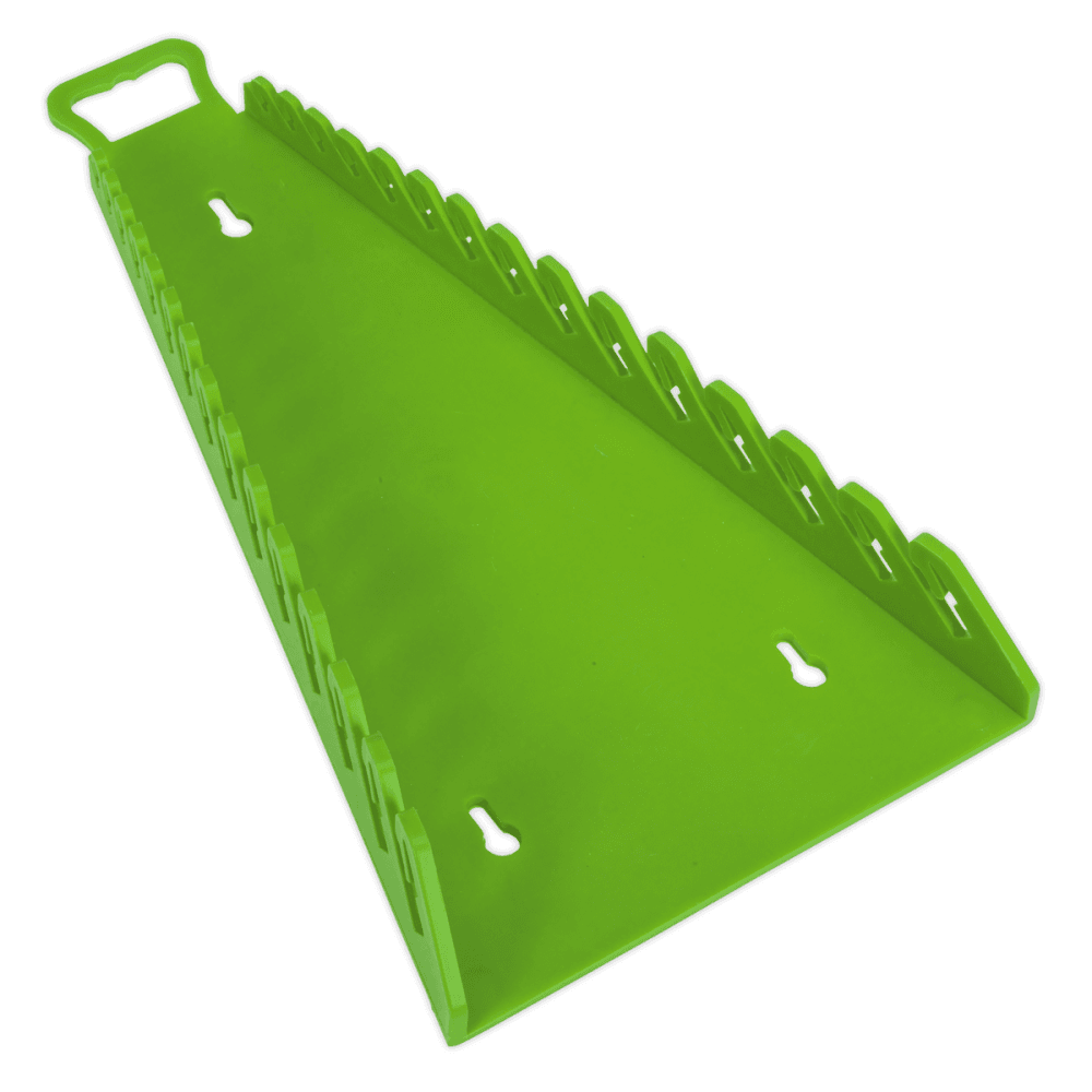 Sealey Reverse Spanner Rack Capacity 15 Spanners Hi-Vis Green Model No- WR09HV