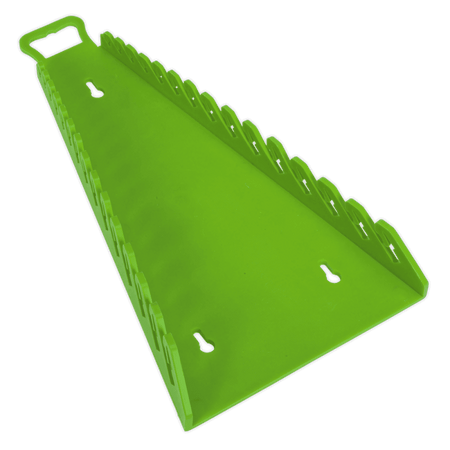 Sealey Reverse Spanner Rack Capacity 15 Spanners Hi-Vis Green Model No- WR09HV