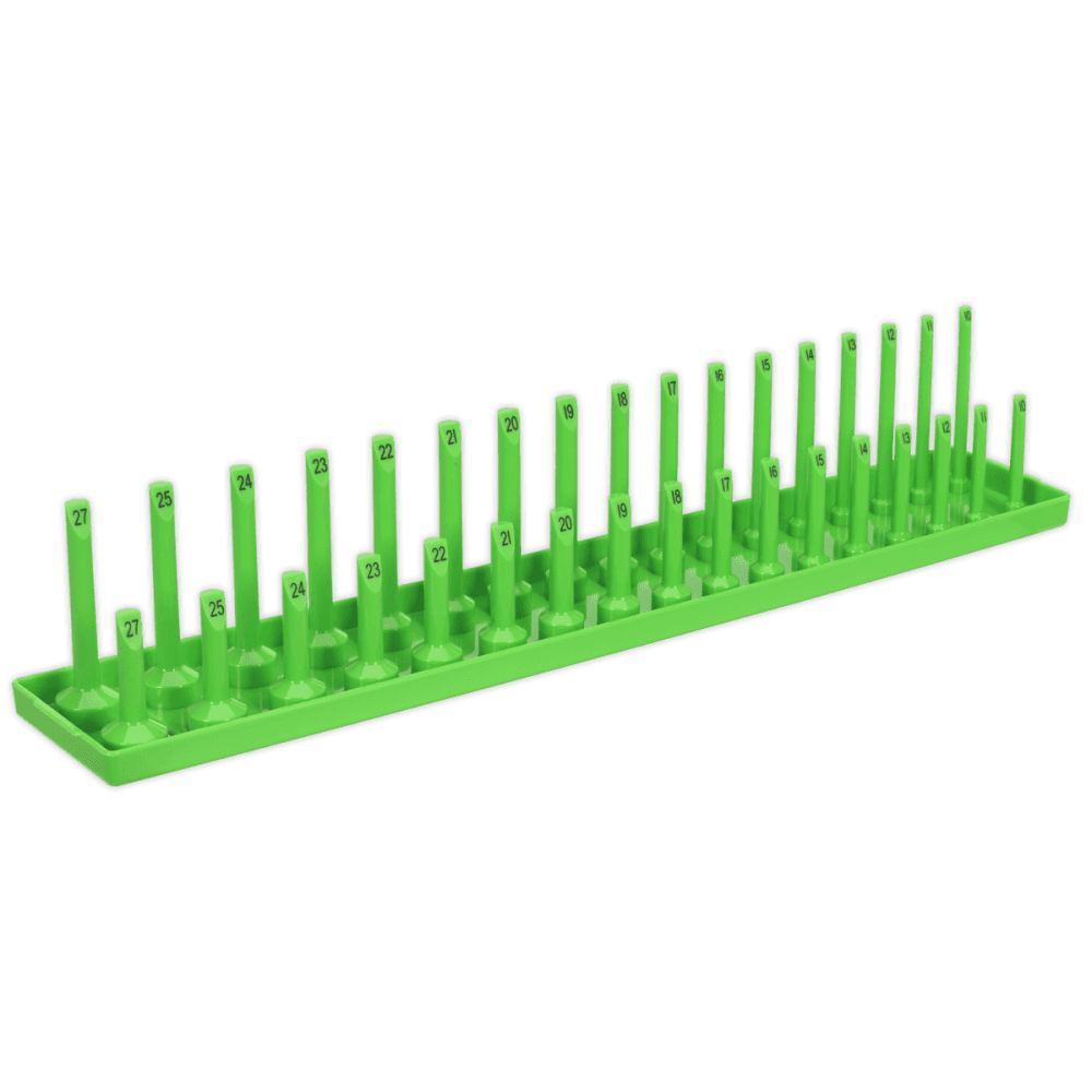Sealey Socket Holder 1/2"Sq Drive 10-27mm Hi-Vis Green Model No- SH1217HV