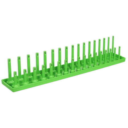 Sealey Socket Holder 1/2"Sq Drive 10-27mm Hi-Vis Green Model No- SH1217HV