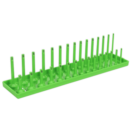 Sealey Socket Holder 3/8"Sq Drive 6-21mm Hi-Vis Green Model No- SH3815HV