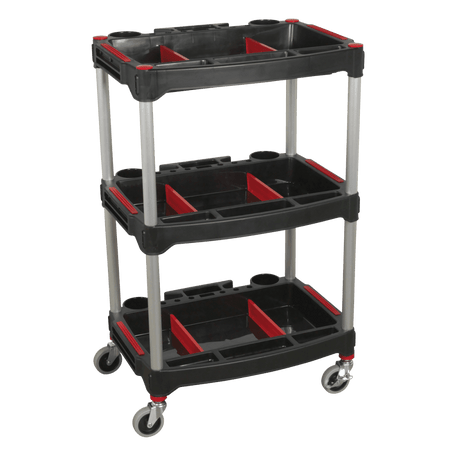Sealey Workshop Trolley 3-Level Composite with Parts Storage Model No- CX313