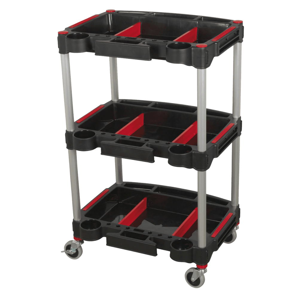 Sealey Workshop Trolley 3-Level Composite with Parts Storage Model No- CX313