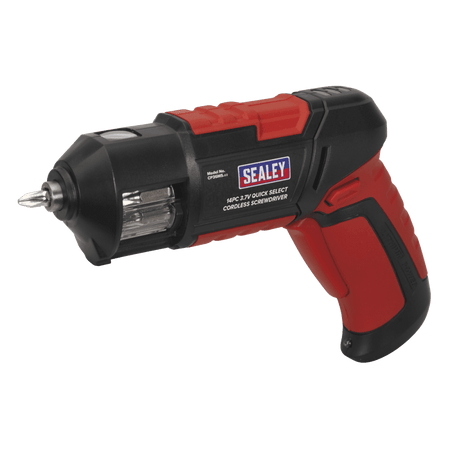 Sealey Cordless Screwdriver Quick Select 14pc 3.7V Lithium-ion USB Model No- CP36MS
