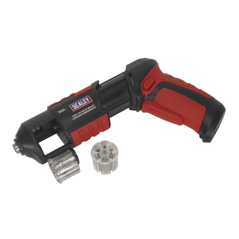 Sealey Cordless Screwdriver Quick Select 14pc 3.7V Lithium-ion USB Model No- CP36MS