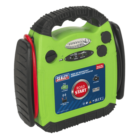 Sealey RoadStart, Emergency Power Pack 12V 900 Peak Amps Hi-Vis Green Model No- 22539