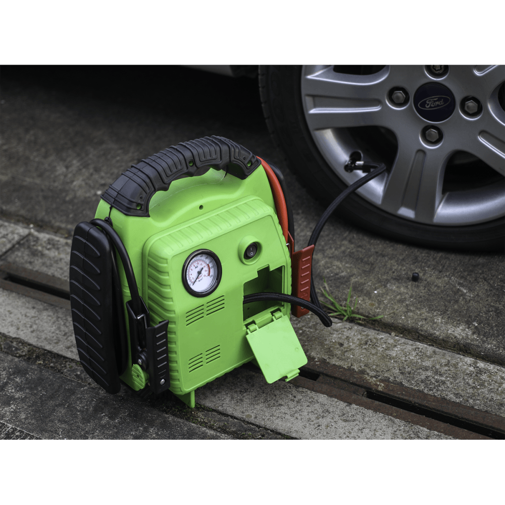 Sealey RoadStart, Emergency Power Pack with Air Compressor 12V 900 Peak Amps Model No- 22642