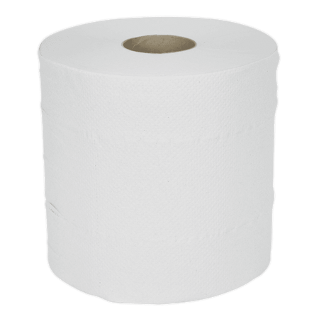 Sealey Paper Roll White 2-Ply Embossed 150mtr Pack of 6 Model No-WHT150