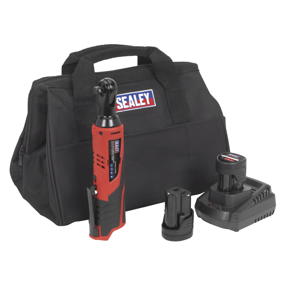 Sealey Ratchet Wrench Kit 3/8"Sq Drive 12V Li-ion - 2 Batteries Model No-CP1202KIT