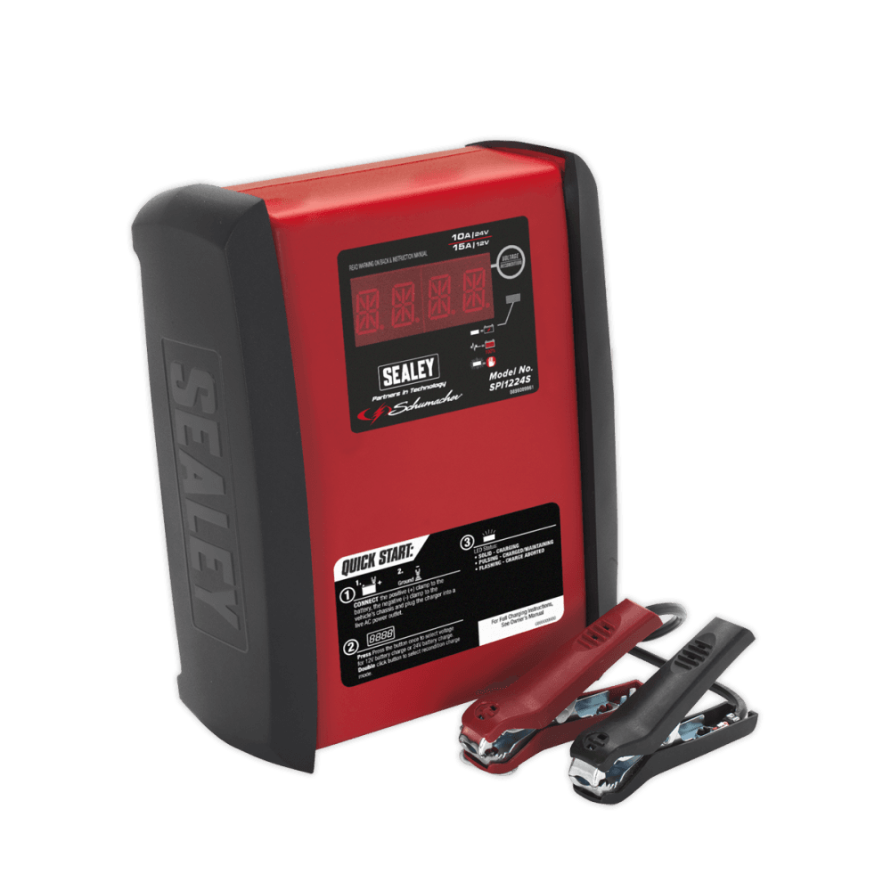 Sealey Intelligent Speed Charge Battery Charger 12V 15A/24V 10A Model No-SPI1224S