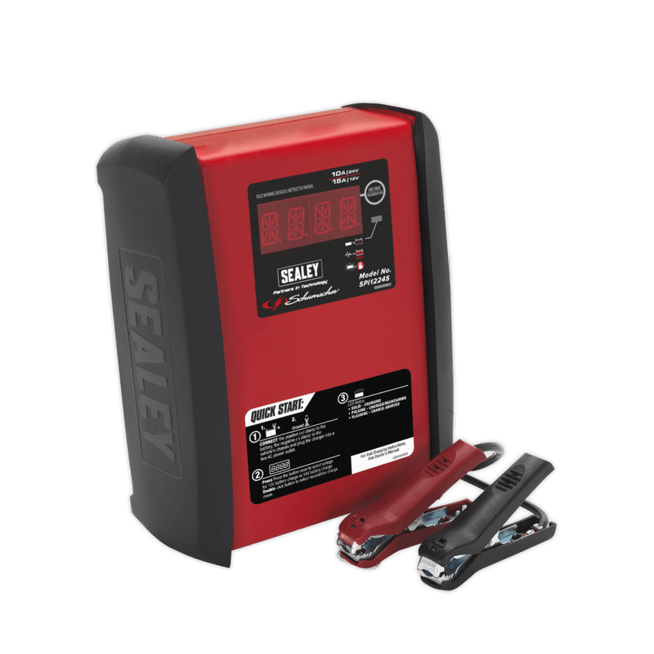 Sealey Intelligent Speed Charge Battery Charger 12V 15A/24V 10A Model No-SPI1224S