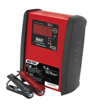 Sealey Intelligent Speed Charge Battery Charger 12V 15A/24V 10A Model No-SPI1224S