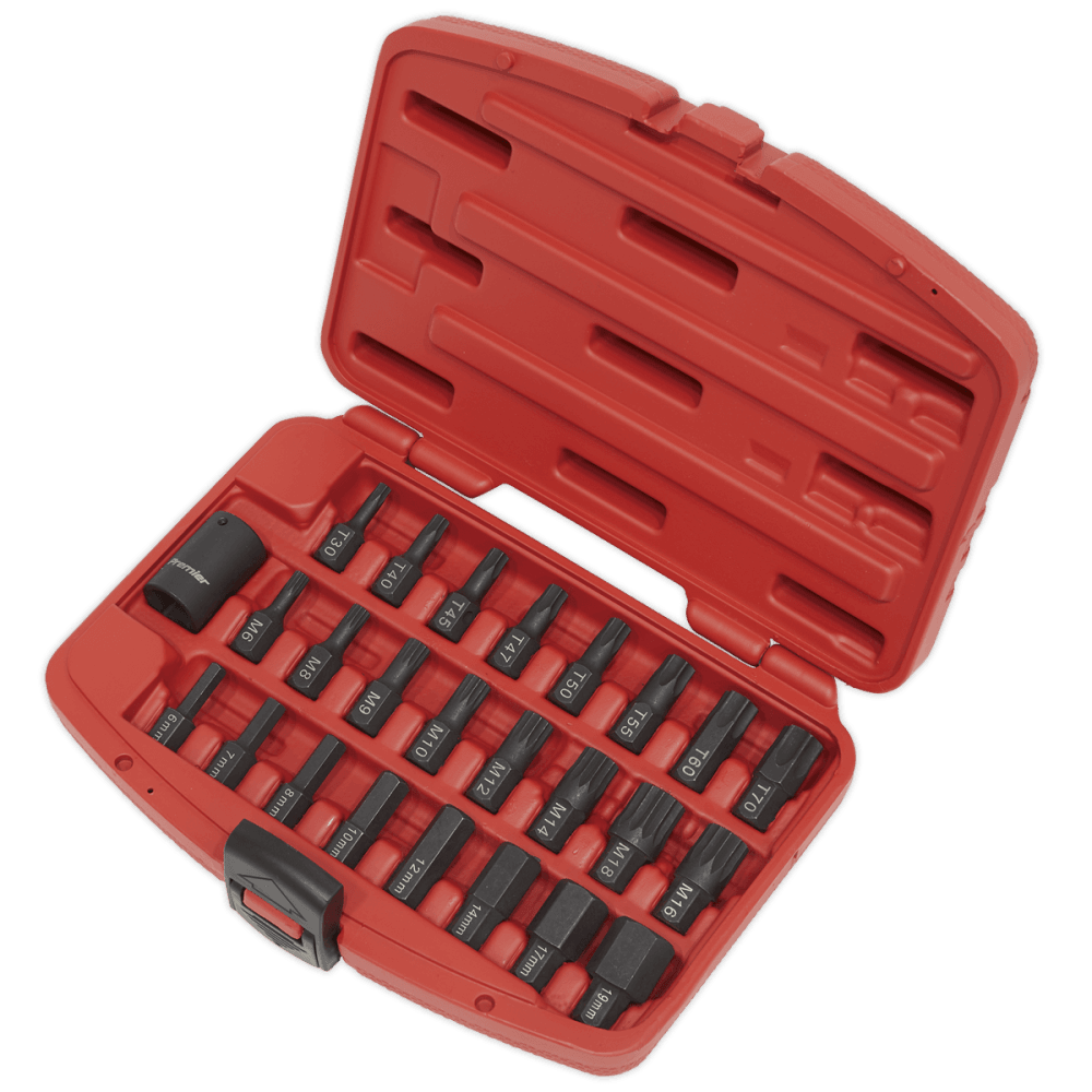 Sealey Impact TRX-Star/Hex/Spline Bit Set 25pc 1/2"Sq Drive Model No-AK5612
