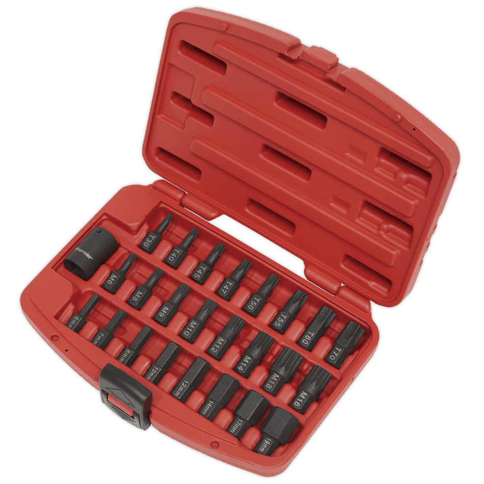 Sealey Impact TRX-Star/Hex/Spline Bit Set 25pc 1/2"Sq Drive Model No-AK5612