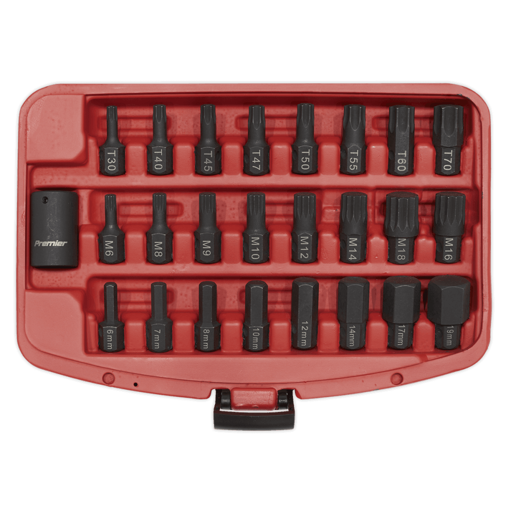 Sealey Impact TRX-Star/Hex/Spline Bit Set 25pc 1/2"Sq Drive Model No-AK5612