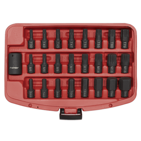 Sealey Impact TRX-Star/Hex/Spline Bit Set 25pc 1/2"Sq Drive Model No-AK5612