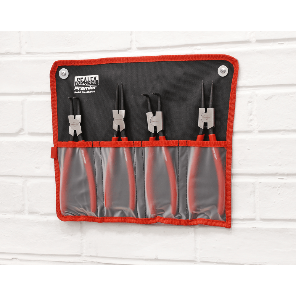 Sealey Internal/External Circlip Pliers Set 4pc 230mm Model No-AK8456