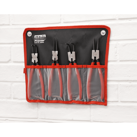 Sealey Internal/External Circlip Pliers Set 4pc 230mm Model No-AK8456