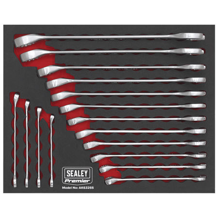 Sealey Combination Spanner Set 16pc Metric Model No-AK63255