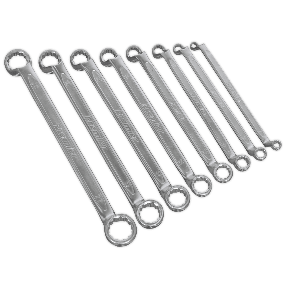 Sealey Offset Double End Ring Spanner Set 8pc Metric Model No-AK63257