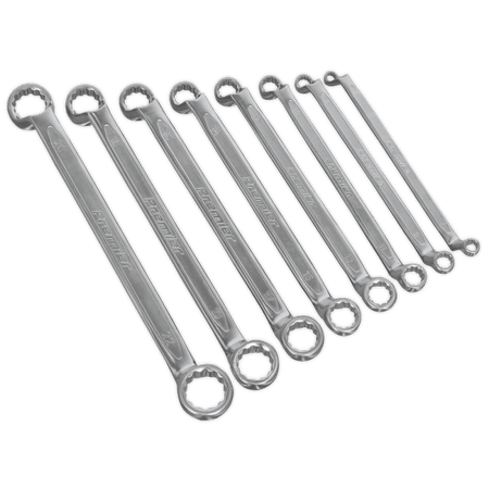 Sealey Offset Double End Ring Spanner Set 8pc Metric Model No-AK63257