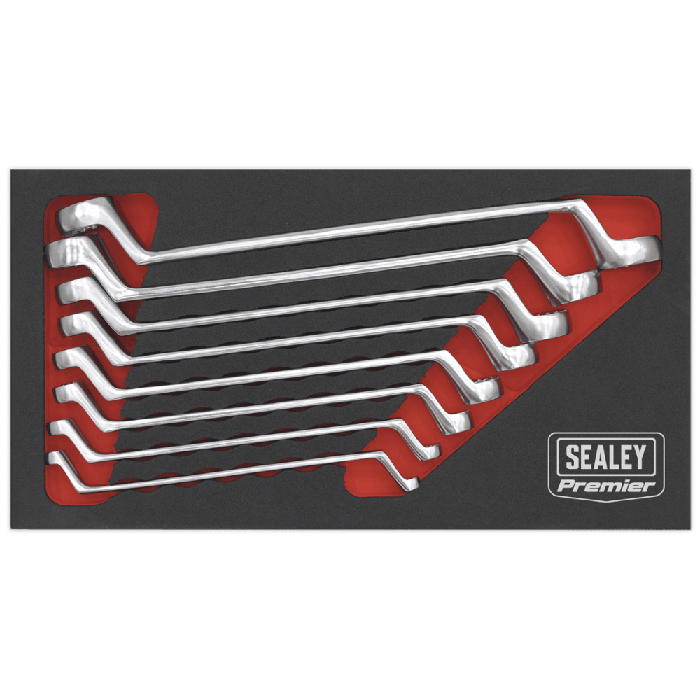 Sealey Offset Double End Ring Spanner Set 8pc Metric Model No-AK63257
