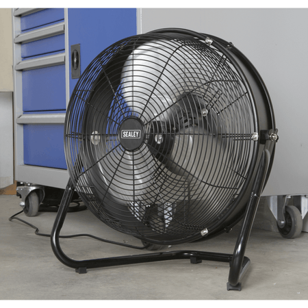 Sealey 18" Industrial High Velocity Floor Fan with Internal Oscillation 230V Model No-HVF18IS